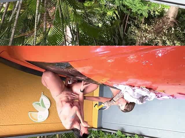 Colombian Latinas Kiss and Masturbate on a Mustang Until Soaked in Squirt