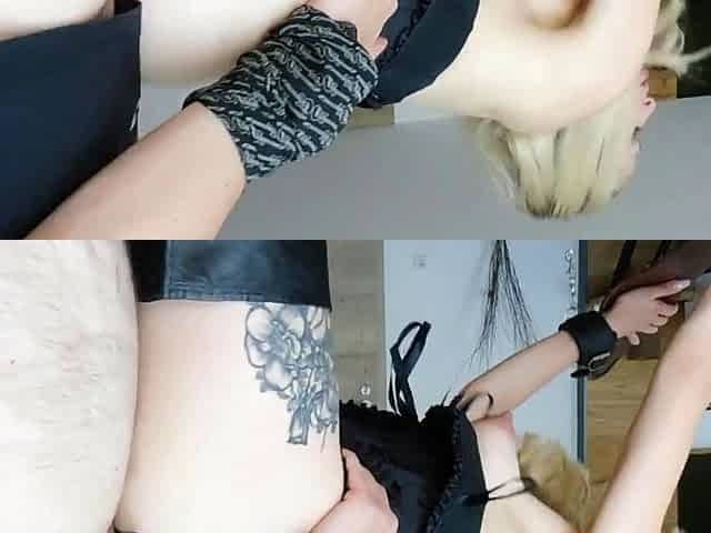 Blondes deutsches Baby hat von hinten hart gefickt