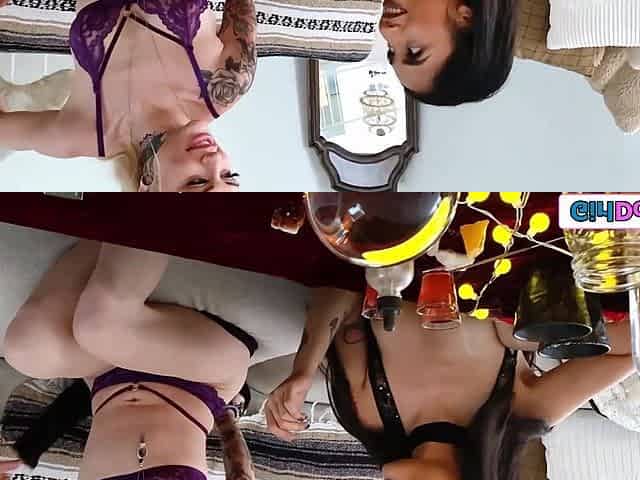 Lesbian couple love potion kicks in hard