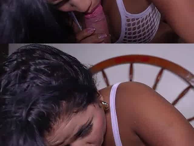 The secret of busty stepdaughter Bellattrix: footjob & titjob