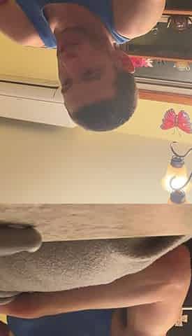 Bend Emo Girl Over Kitchen. Stool in Bright Airy Kitchen Dirty Talk Whole Time