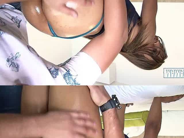 Oiled Large Booty Latin babe Bent Over Doggy... Her Cheeks Clap on My Wang Each Jack off
