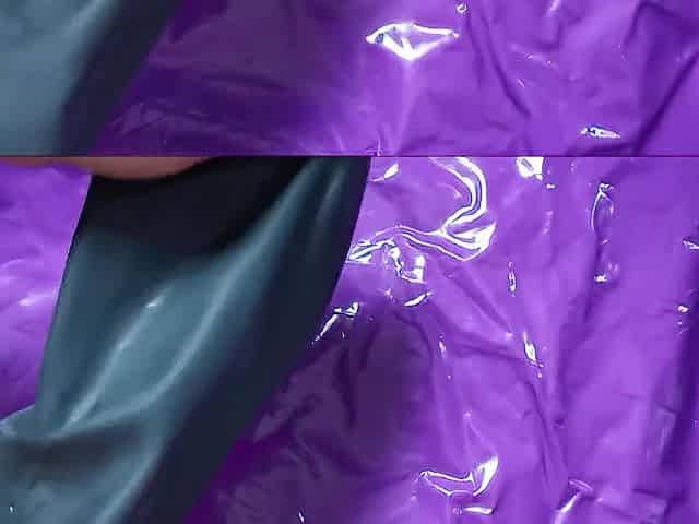 Putting on lengthy Latex opera gloves