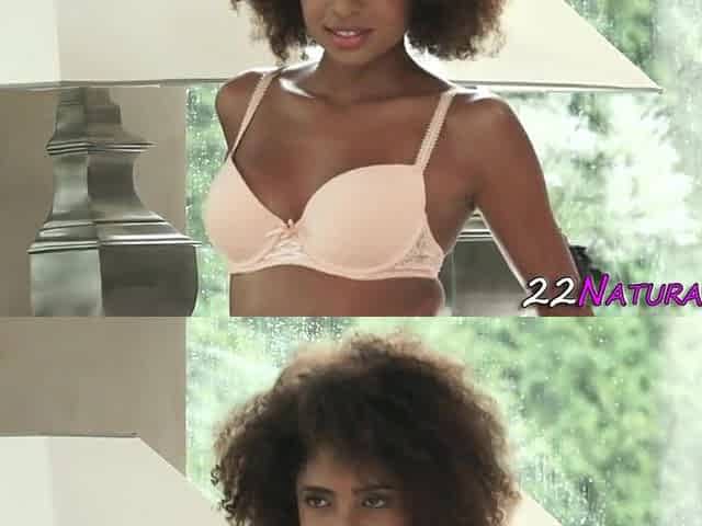 Stocking Ebony Babe Sucks Cock