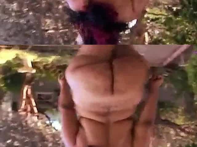 After a short exposed walk n the backyard the plump black enjoys some BBC penetration