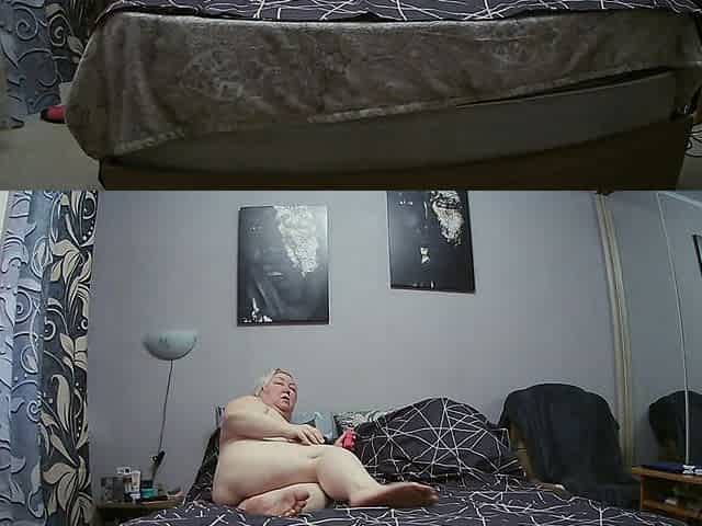 Naked Neighbor Masturbates Big Pussy with a Sex Toy