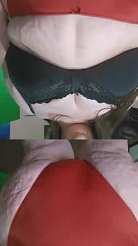 SSBBW Giantess Walking in Tight Red Panties
