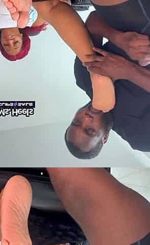 Ms HEELS - Suck That Big Toe And Bust On My Meaty Soles -