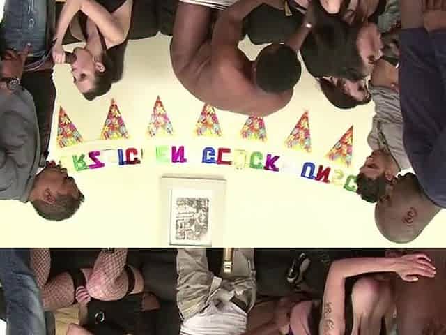 White pair bring their allies to their 1st Large Ebony Ramrod Party