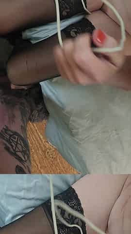 Goode Girl enjoys rope play with her husband's balls - Part 1