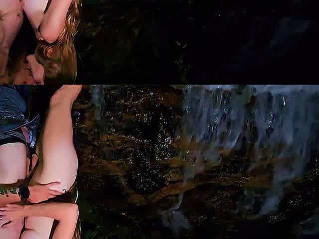 Nova worships Cain's shlong and gets bent over and drilled over a waterfall