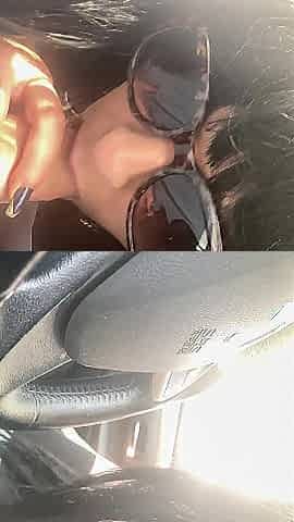 This lustful wife love to suck strangers in the car