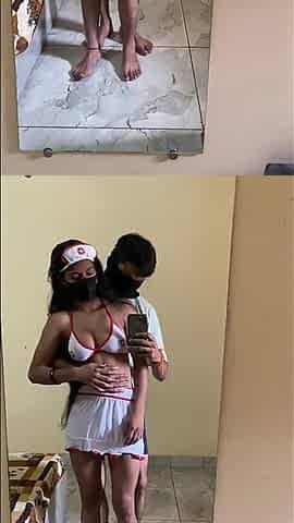 Desi Girl Sex with Indian Boy in Hindi Audio in Doggy Style in Hotal Loud Moaning