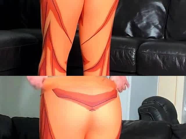 POV: Amateur Babe Tries Leggings, Covered in Cum