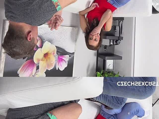 Curvy Brunette Explores Intense Czech Amateur Blowjob