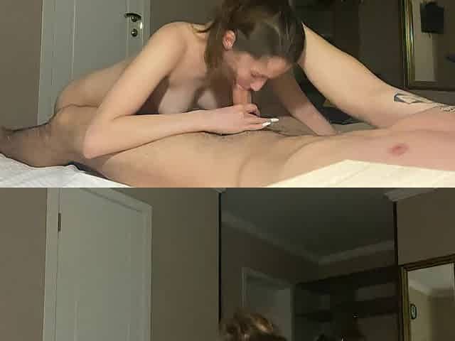 soaked russian beauty takes it in her throat and then groans loudly from climax