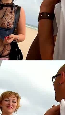 Blonde Latina MILF with big ass enjoys outdoor and indoor deepthroat sex