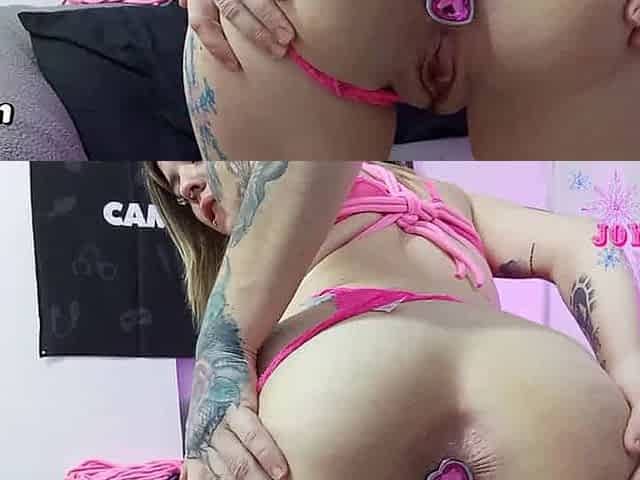 Blonde tart tugging - Joy Ski Official - greatest XXX!