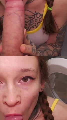 Ginger Teen Stepsis Gives a Nice Blowjob and Spread Legs for Me POV