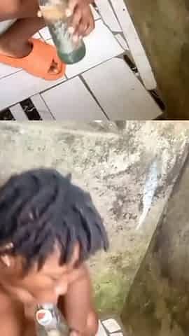 Slut Ebony Loves Her Bottle