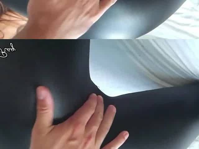 Sexy Step sis wishes creampie after screwing cowgirl in her leather leggings