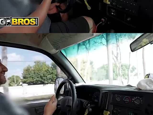 BANGBROS - Lucia Rossi Undresses On The BangBus For Money And Gets Drilled Hard In Multiple Poses