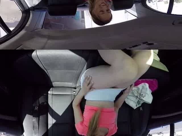 Large butt uber passanger sucks penis and get drilled on her ride