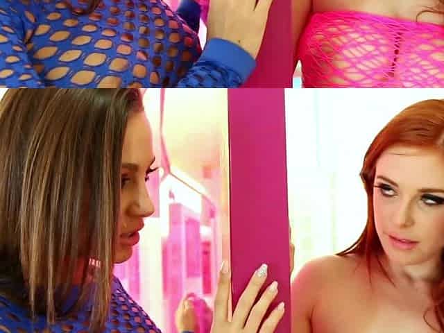 Hottest Lesbian scene dressed in Neon with Penny Pax &