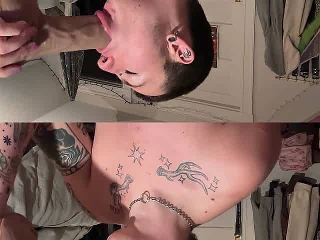 sloppy femboy oral pleasure