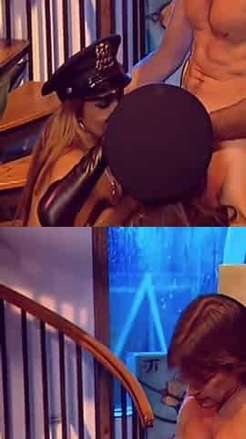 Fetish Threesome for Two Whores in Latex and a Hard Cock