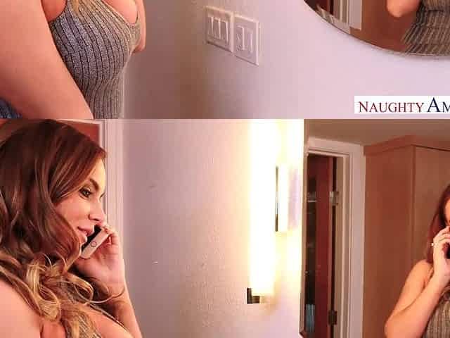 Curvy milf goddess fed a pair of heavy cocks in spit-roasting adventure