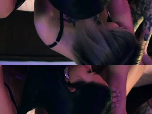 Blond and brunette lesbians licking pussy
