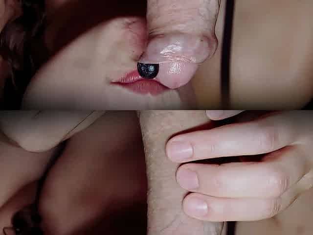 Hawt mother i'd like to fuck give me a romantic fellatio playing with foreskin and blueberries