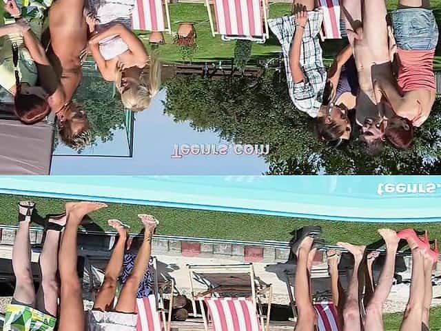 Pool Party 2 guys and 5 Czech girls Teenrs.com