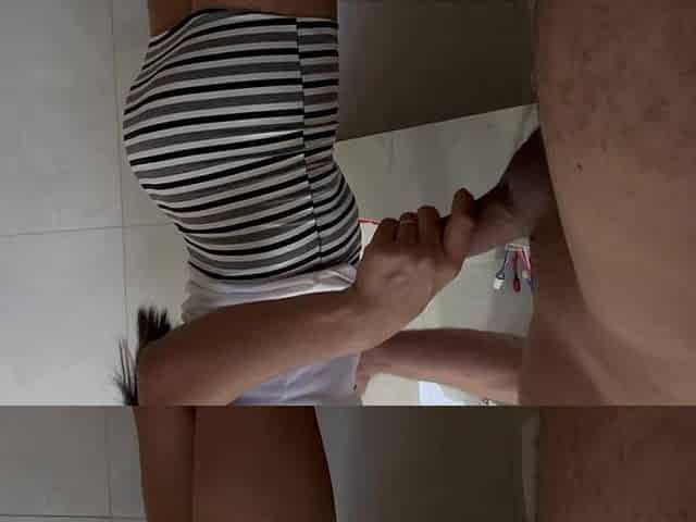 Hottie Took a Lot of Cock in Her Ass in the Crowded Bathroom