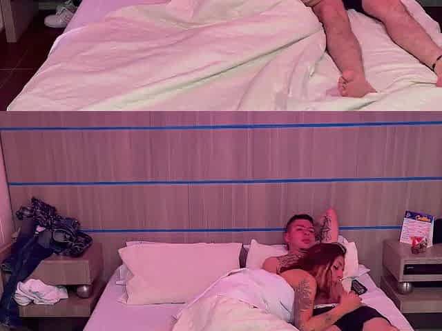 My spouse finds out I'm cheating on him in our room.