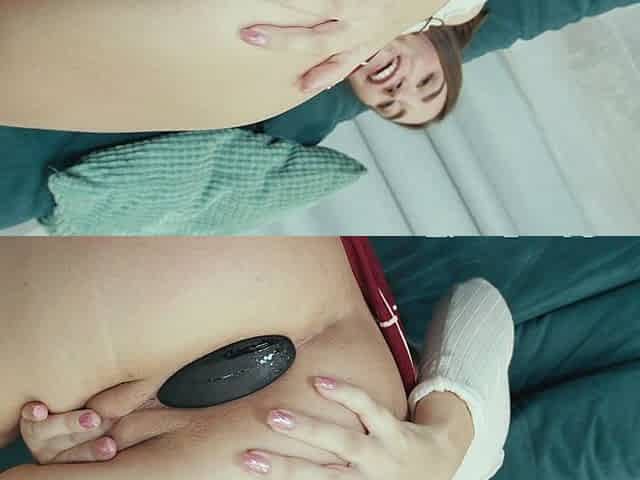 Naughty blonde teen slut enjoying hardcore gang banging fun