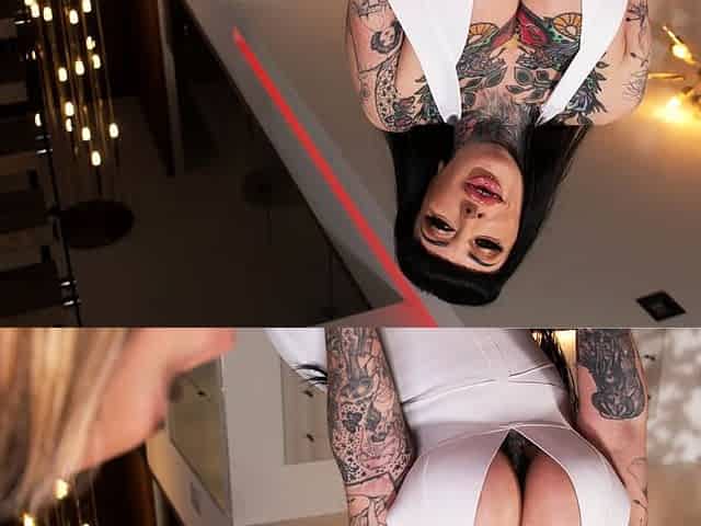 Tattooed Brunette Jessie Lee Rides Dick After Boob Worship