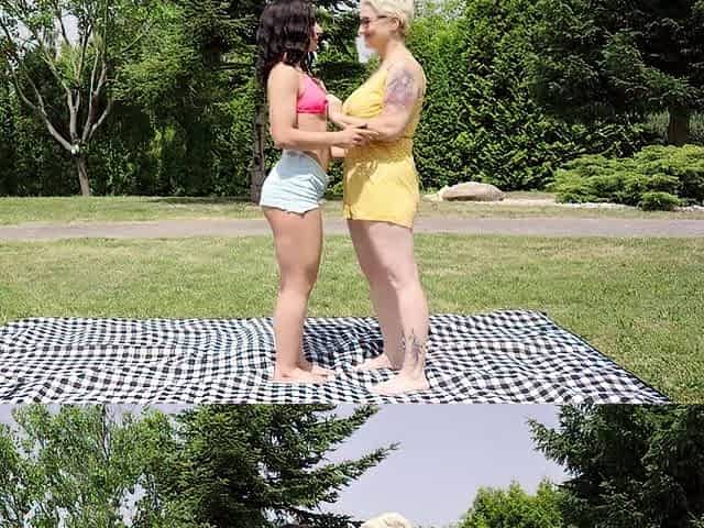 MatureNL Ameli And Lola Danger Outdoor Sex With My Big Tit