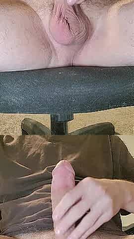 Jerking off Large White Knob