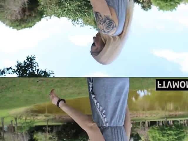 Aged golden-haired woman public park masturbation