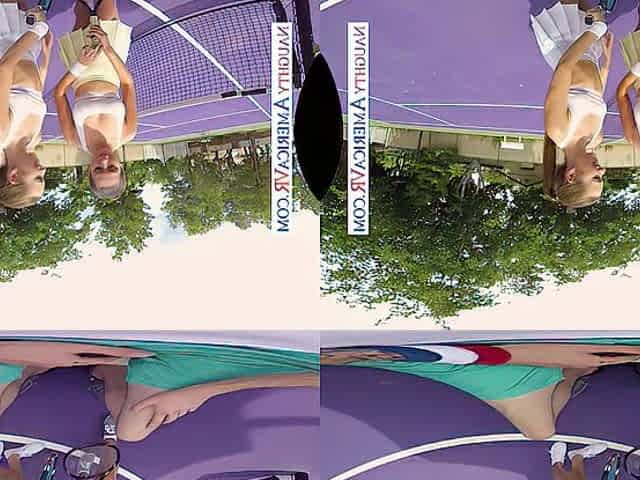 Tennis lessons take a pause when 2 chicks make a decision to go back to your place and play with your balls