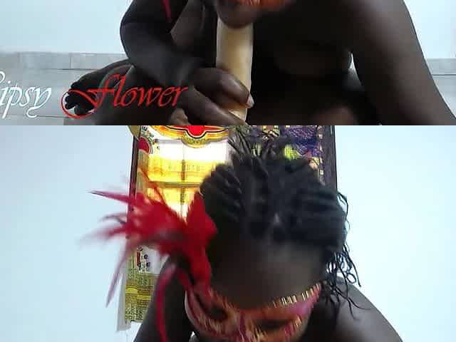 Black masive butt bouncing on a large vibrator