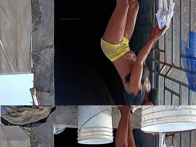 Washing My Daddy's Clothes After Her Fucked the Piss Out My Pussy!!