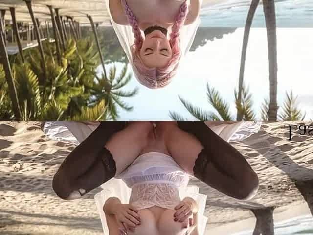 This beautiful doxy in a veil obediently rode my dick, terrified of ruining her wedding makeup[AI]