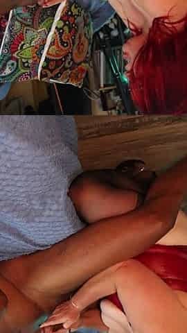 Hotwife in Thigh Highs Fucking Her Bull