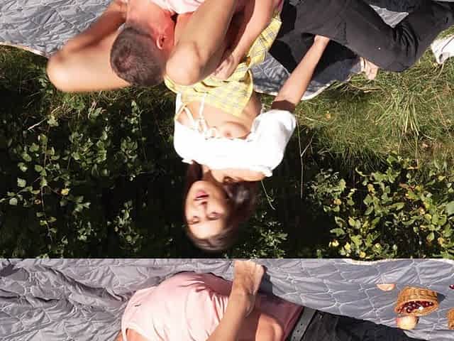 Picnic,sex and Cum on Ass on a Warm Sunny Day