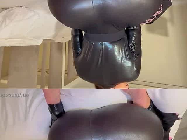 Graciebon Bootylicious Leather Purring - POV hardcore with anal plug feat fat ass babe