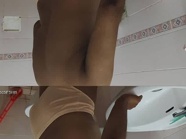 South Indian Couple Hot Shower with Clear Audio