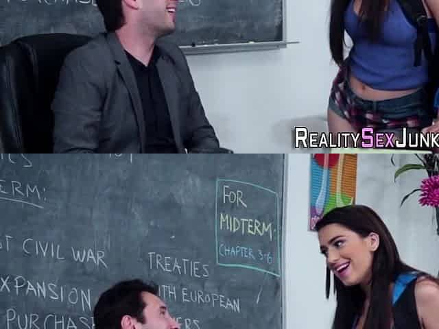 Real Teenage 18+ Skank Blows Teachers Hard Dick